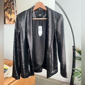 NWT BDB David Bitton Black Sequin Nelina Blazer / Jacket
